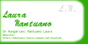 laura mantuano business card